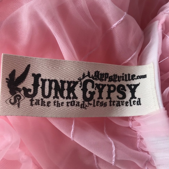 Junk Gypsy Pink Nylon Crinoline Petticoat - Picture 3 of 5